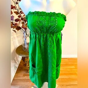 Green cover up / short dress brand new